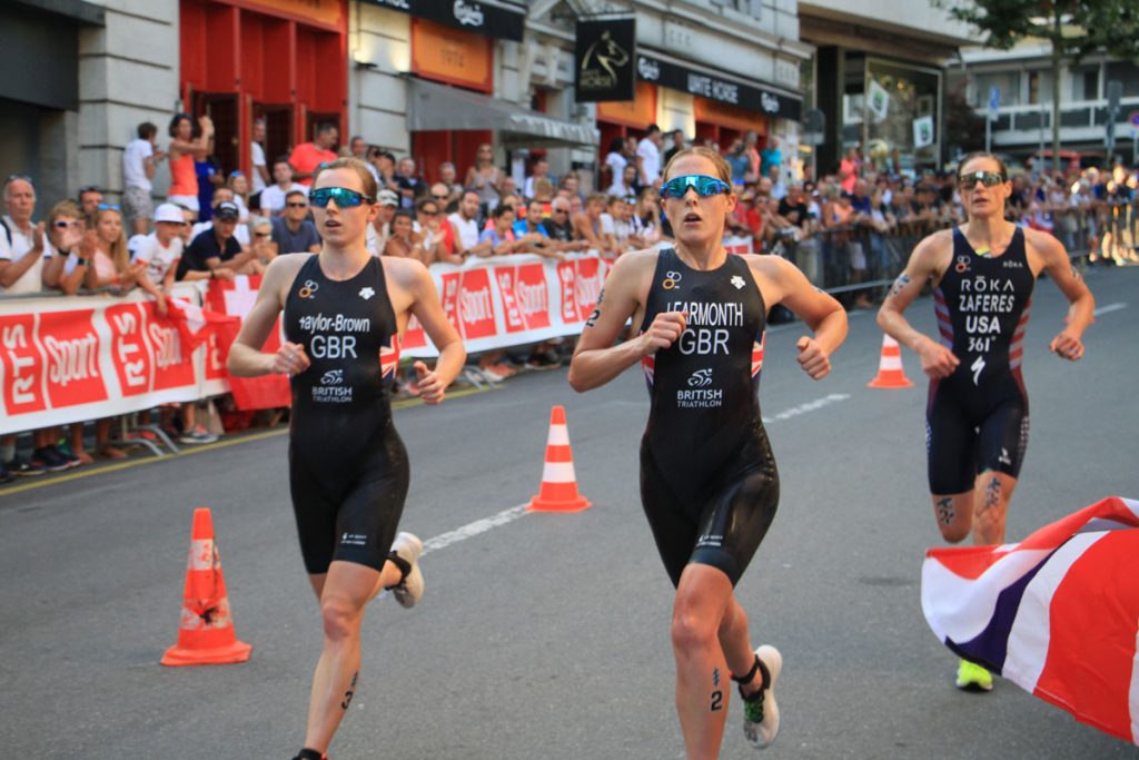 Photographie sportive triathlon course à pied duel Taylor-Brown Learmonth Zaferes World Triathlon Series WTS Final Lausanne Suisse