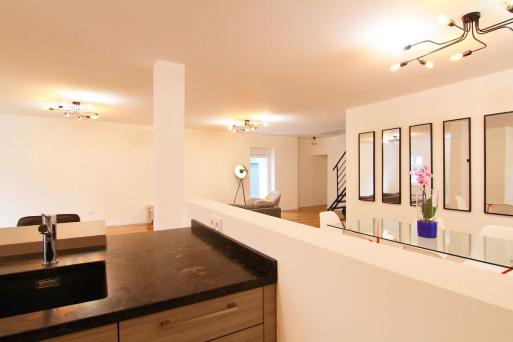 Photographie immobilière pièce à vivre spacieuse maison Thionville