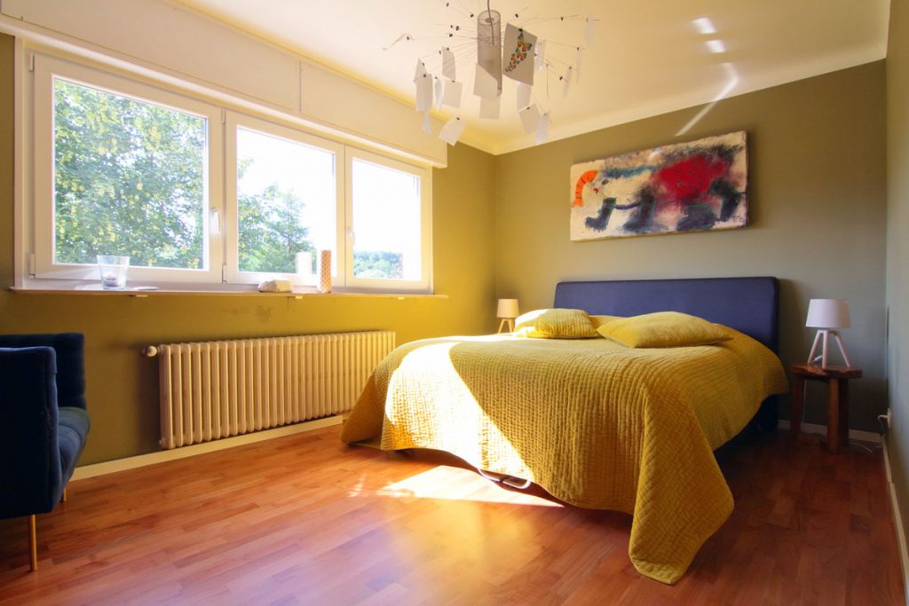 Photographie immobilière chambre lumineuse maison Thionville